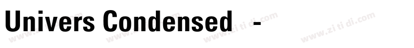 Univers Condensed 粗体字体转换